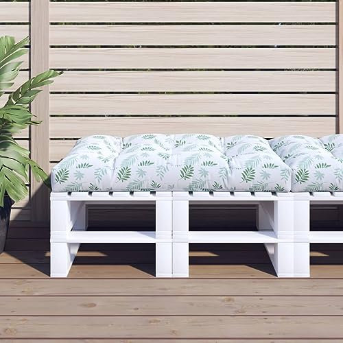 Homgoday Palettenkissen Palettenauflagen Palettenpolster Sitzkissen Palettensitzkissen Sitzkissen für Palettensofa Palettenmöbel Blattmuster 120x80x12 cm Stoff