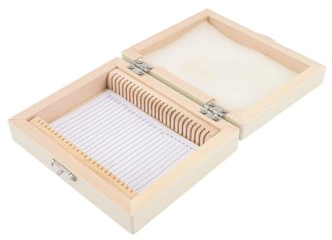AOKWAWALIY Box Biological Slice Box Tool Case for Microscope Slides Holder for Microscope Slides Slide Container for Microscopes Wooden Glass Slide Pattern Box Wood