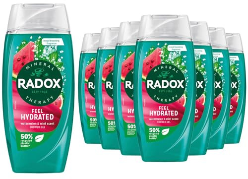 Radox Mineral Therapy Shower Gel Feel Hydrated with Nature Inspired Mood Boosting Fragrance Body Wash with the Juicy Scent of Watermelon and Mint, 225ml (12)