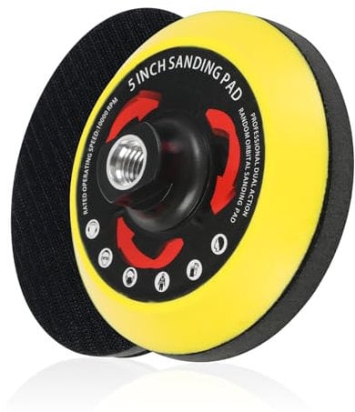 Pomsare Schleifteller 125 Klett M14 inkl. Schleifaufsatz für Winkelschleifer und Polieraufsatz. Winkelschleifer Zubehör, ideal für Holz und Metall