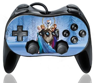 DeinDesign Skin kompatibel mit Nintendo Wii Classic Controller Pro Folie Sticker Frozen Offizielles Lizenzprodukt Disney