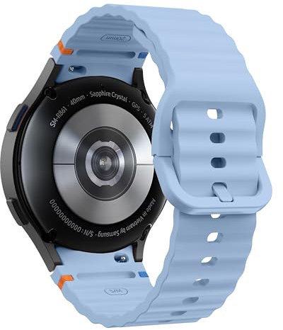 xhKJO Cinturini di Ricambio per Galaxy Watch FE 40mm Bracelets,Silicone Strap Cinturini Cinturino Strap Watchband per Galaxy Watch FE 40mm / Galaxy Watch 7 44mm / Galaxy Watch 7 40mm (azzurro)