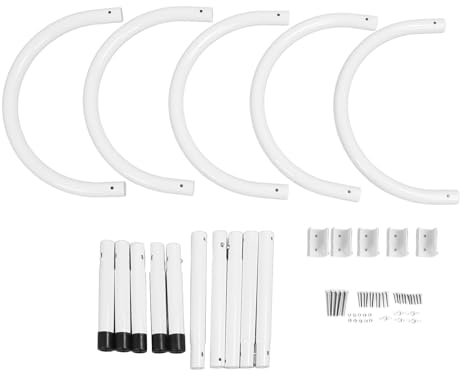 Lot de 5 supports de bâche de piscine en forme de U de 43 cm - Crochets de rangement pour piscine hors sol