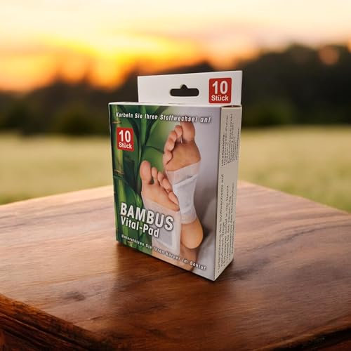 Bambus Vital-Pad Lot de 10 pansements pour les pieds pour détoxifier, soulager le stress et dormir profondément