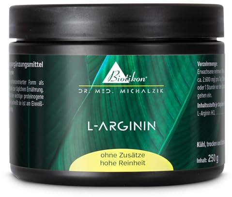 L-Arginine HCL Powder According to Dr. Michalzik, 2600 mg L-Arginine, 250 g Powder