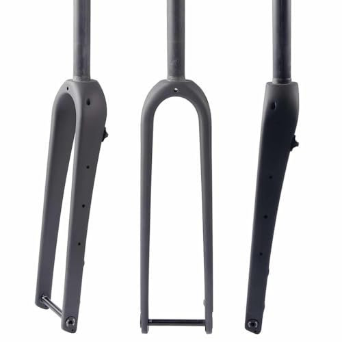 700C Forcella Bici Strada,Forcella Rigida in Fibra Carbonio/Tubo Verticale O.D.28,6mm/Lunghezza Tubo Verticale300mm/Asse Barilotto12*100mm/Freno Disco/Supporto Massimo700*45C Ruote
