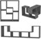 [en.casa] Modular Furniture Table Hustersurd Set of 2 TV Shelf free-standing coffee Table for Living room Modern chipboard of 18 MM Melamine Anthracite