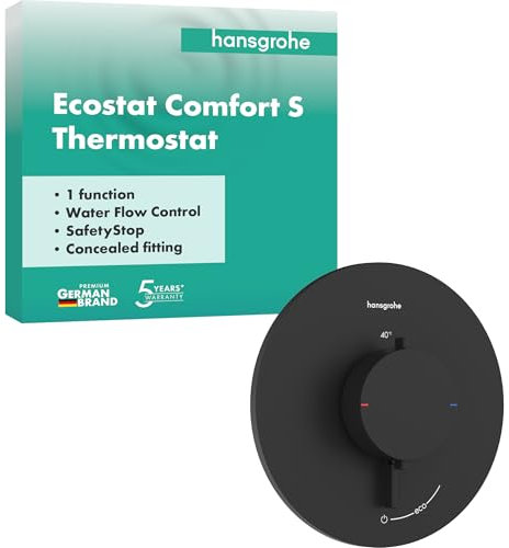 hansgrohe 33714670 Termostatico, Nero Opaco, 1 Utenza