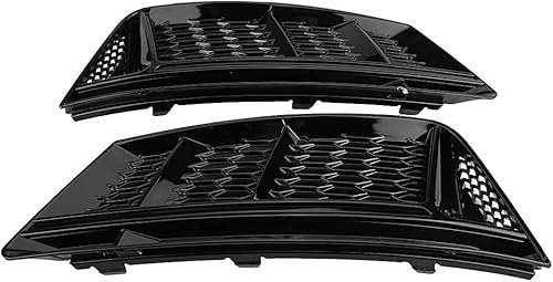 JNLIFT ABS Auto Nebelscheinwerfer für Audi A4 B9,B9 S4,Abdeckungsgrill Vordere Stoßstange Kühlergrill Abdeckung,Nebelscheinwerferlamellen Dekoration