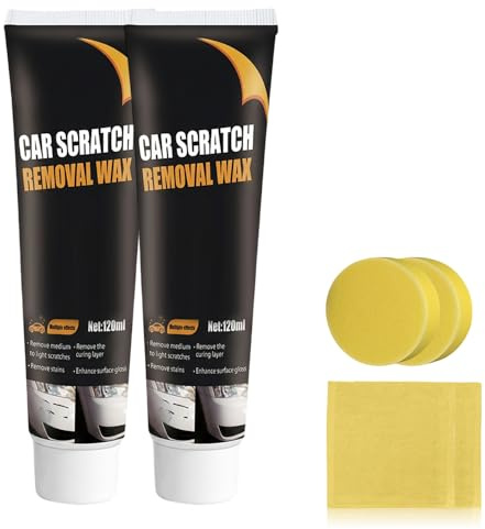 Auto-Kratzer-Reparaturpaste,2026 Neu Kratzer-Reparatur Wachs für Auto,120ml Autolack Reparatur Polieren Paste, Auto Kratzerentfernungs,Auto-Kratzer-Entferner für Entfernung Tiefen (2 Set)