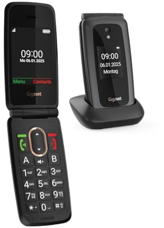 Gigaset GL795 Klapphandy, 4G Volte, 2,8-Zoll-Display, Dunkelgrau