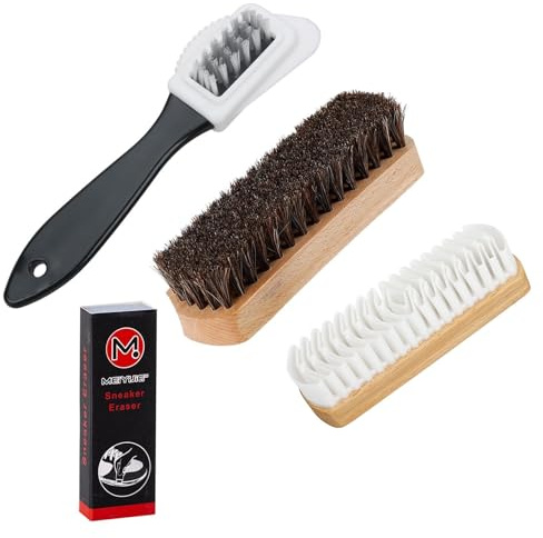 Juego de 4 cepillos de Ante para Zapatos, Cepillo para Zapatos con Goma de borrar, Ante y Nobuck, Cepillo Zapatos Ante, Cepillo antepara Nobuck, Ante y Ante, Cepillo Ante