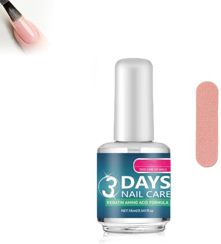 3 Days Nail Care, Keratin Nail Treatment, Keratin 3 Day Growth Strengthening Treatment for Women & Men, Nails Strengthening Polish, for Dry, Weak & Fragile Nails (1)