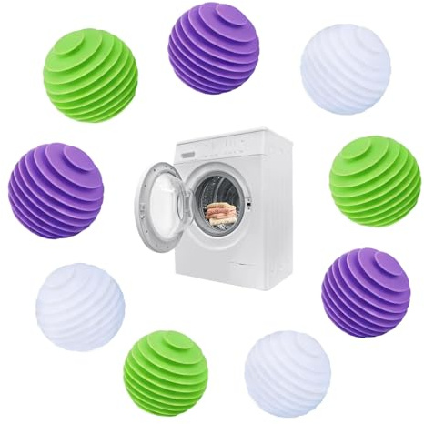 9 Stück Waschbälle für Waschmaschine: Trocknerbälle Für Wäschetrockner Wiederverwendbare Laundry Balls for Washing Machine Bälle für Trockner Daunenjacken Waschkugel Dryer Balls für Heim Kleidung