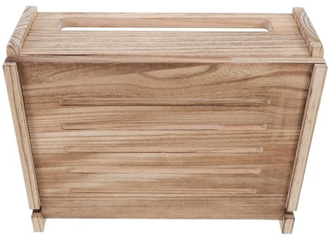 Toyvian Boîtier de Rangement Mural en Bois pour Routeur Wi-FI, Système de Gestion des Câbles Étagère Projecteur Intégrée, Support pour Modem, Cache-câbles Pratique pour Maison