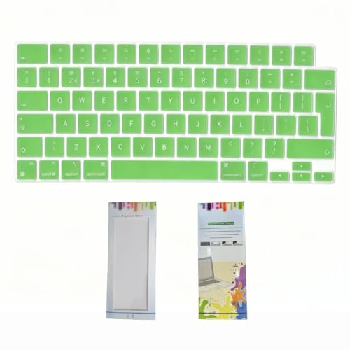 Keyboard Cover,Green,European Version Keyboard Cover, Dustproof And Waterproof, Suitable For All MacBook Models