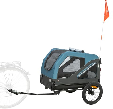 TRIXIE Hunde Fahrradanhänger - blau/grau