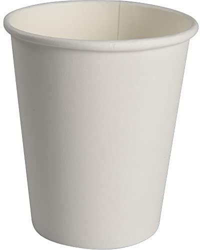ABENA Gastro-Line Disposable Hot Cup for Coffee, Tea & Other Hot Beverages, Plastic Free, 100% Compostable Design For Eco-Labelled Consumers, Keeping Your Coffee Warm On-The-Go - White 24 cl