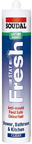 Soudal STAY FRESH Bathroom Kitchen Silicone Sealant STERITOUCH - 300ml - CLEAR