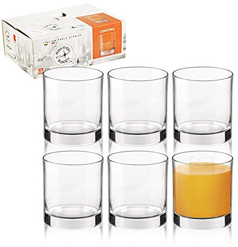 6 x Small Short Tumbler 195ml Bormioli Rocco Cortina Tumbler Glasses