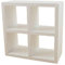 Melody Jane Puppenhaus 4 Cube Regal Einheit Weiß Modern Regale Bücherregal 1:12
