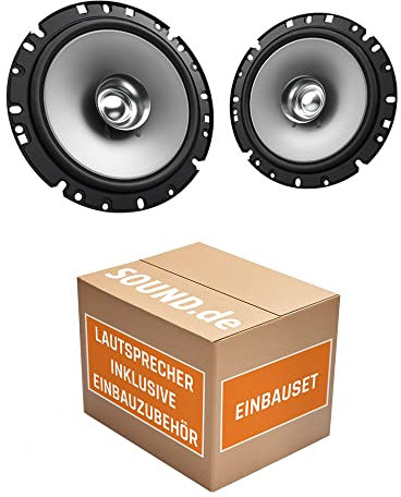Kenwood KFC-E1754-16,5cm 160mm Lautsprecher Boxen Paar 180Watt - Einbauset passend für Smart ForTwo 451 Front - justSOUND