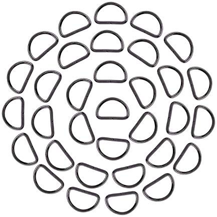 Trimming Shop Metallringe D für Befestigung Gurtband, Kunst und Handwerk, Haustier Kragen, Verstellbar Reparatur Beutel - Aus Rotguss, 45mm