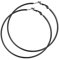 GoldChic Creolen Schwarz Damen Schwarze Ohrringe Edelstahl Creolen 70MM Groß Kreolen Schlichte Rundohrringe Kreis Ohrringe Ohrschmuck Accessoire