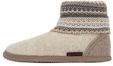 Giesswein Hüttenschuh Kiel - Hohe Damen Hausschuhe, Warme Filzhausschuhe, rutschfeste Hüttensocken