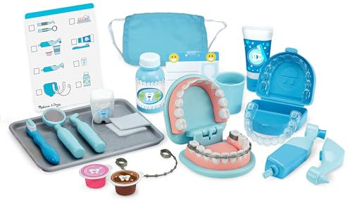 Melissa & Doug Super Smile Zahnarzt-Spielset mit umfangreichem, realistischem Zubehör, 26 Teile, für Kinder ab 3 Jahren