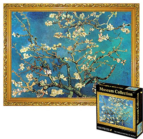 VIDOO 1000 Pcs/Box Jigsaw Puzzles Starry Sky Apricot Blossom Water Lily Puzzle Toy For Adults Children Kids Educational Games Toys Home Decorations - B