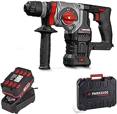 Martillo combinado Parkside con batería, motor sin escobillas, 20 V, PKHAP 20-Li con batería de 4,0 Ah, cargador y maletín