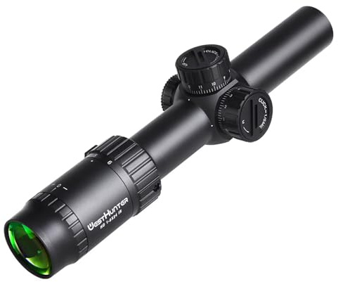 WestHunter Optics HD 1-6x24 IR LPVO Riflescope | 30 mm Red Green Illumination Tactical Precision 1/5 MIL Compact Shooting Scope