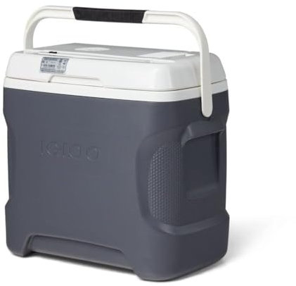 Igloo - Thermoelectric 12V & 12V Coolers, Ice Free, 28 Quart, 28 Quart, Hot/Cold Grey