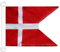 AZ FLAG Bootsflagge Dänemark Seekriegsflagge 45x30 cm, Aussenverwendung Dänische Kriegsflagge Bootsfahne Aus Gestricktem Polyester Mit Plastikringen