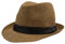 Sombrero Paja de Papel Hombre Mujer Gorra Panamá Verano Playa de ala Corta Moda Unisex 57/58CM (57, Marrón)