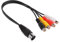 30CM 5 Pin Male Din Plug to 4 RCA Phono Female Plugs Cable Wire Cord Conne Adapter Converter Plug Socket Charger Panel Mount Solder Cable Wire Cord Connector Speaker Junction Box Power Supply