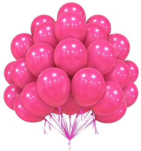 Palloncini Rosa, 50 Palloncini Rosa Caldo 12 Pollici, Palloncini In Lattice Rosa Scuro Opaco, Palloncini Per Baby Shower Rosa, Matrimoni, San Valentino, Decorazioni Per Feste Di Compleanno