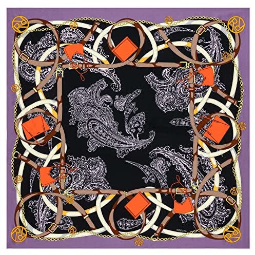 Roeckl Damen Noble Paisley 90x90 Tuch, Black Multi, Einheitsgröße