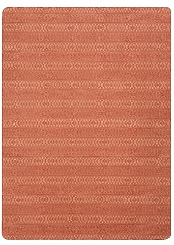 Villeroy & Boch Wohndecke Malindi Copper, Sofadecke in 150x200 cm | Kuscheldecke aus Baumwollmischgewebe, Made in Germany, hochwertige Couchdecke mit grafischem Muster, OEKO-TEX Made in Green