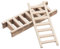PATIKIL 2.4 Madera Miniatura Escalera, 6 Paquete Mini Madera Muñecas Casa Rectas Escaleras Bricolaje Artesanía Accesorios, Natural Color
