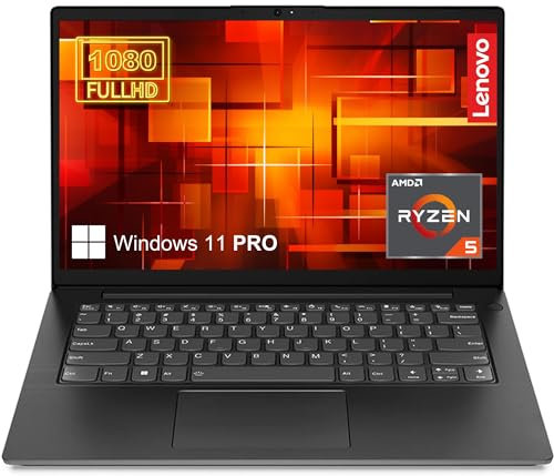 Lenovo Newest V14 Gen-4 Laptop for Business, 8GB DDR5 RAM, 256GB SSD, AMD Ryzen 5 7520U (Beat i5-1135G7), 14 FHD Display, Dolby Audio, HDMI, Type-C, Ethernet, Windows 11 Pro W/WOWPC Bundle