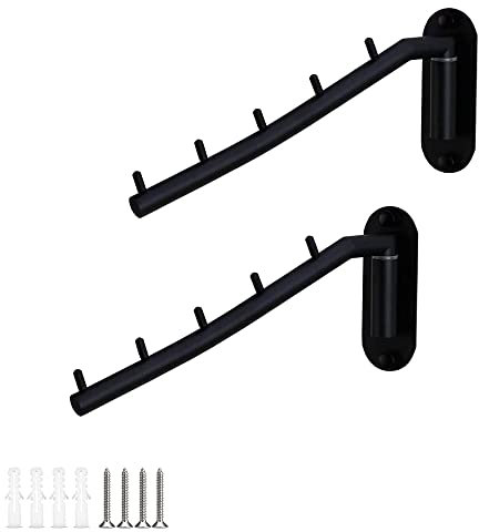 Kleiderbügel Wand Klappbar Metall, Kleiderlüfter Wandmontage Klappbar, 2 Stück Kleiderständer Wand Garderobenhaken Klappbar Klapphaken Bad Kleiderstange Faltbare für Waschküche Badezimmer Balkon