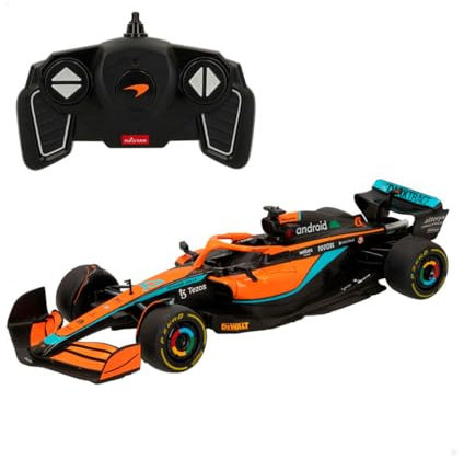 ColorBaby Rastar McLaren MCL36 Ferngesteuertes Auto, offizielles Lizenzprodukt, Formel 1, Maßstab 1:18, ferngesteuertes Auto, ferngesteuertes Fahrzeug, Fernbedienung, 2,4 GH.z, Norris + Ricciardo