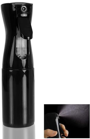 Botella de Spray, Botella Pulverizadora Para Peluquería, Botella Pulverizadora de Agua Continua de 200 ml, Botella Pulverizadora para Peluquería, para Peluquería, Limpieza, Botánico, Negro
