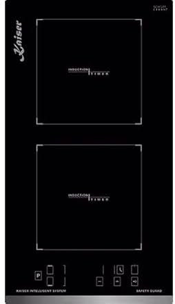 Kaiser Induktions-Kochfeld KCT 3726 FI + Grillplatte, 29 cm, Funktionsdisplay, TouchControl