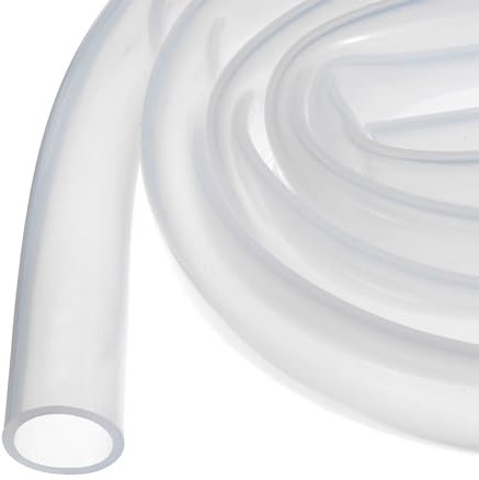 Rebower Tuyau en Silicone de 5 Pieds (1,5 M) - DI 16 mm DE 20 mm - Tuyau en Plastique Transparent Convient pour Les Pompes, Les Vidanges, L'Irrigation et la Brasserie