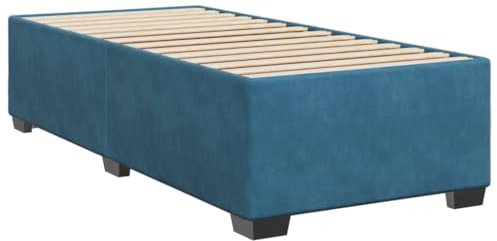 vidaXL Bettgestell, Bettrahmen mit Lattenrost, Polsterbett Bett für Schlafzimmer, Einzelbett Schlafzimmerbett, Blau 100x200cm Samt