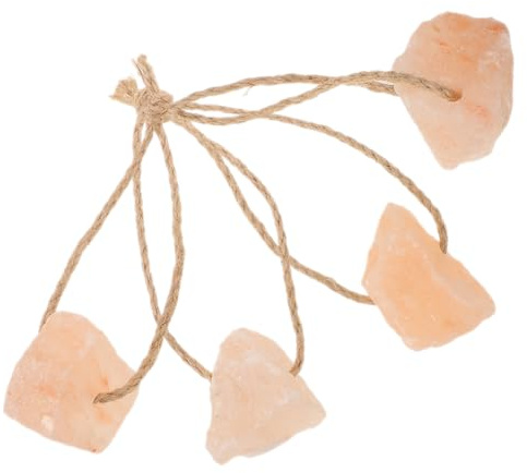 Toddmomy 4pcs Salt Lick Block Goat Mineral Block Pink Salt Lick Holder for Horses Animals Chew Toys
