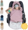 ULLENBOOM Einschlagdecke Babyschale Sommer, Aus 100% OEKO-TEX Materialien - Märchenwald (Made in EU) - Decke für Babyschale & Kinderwagen, Für gängige Kindersitze, ideal für 0 bis 9 Monate